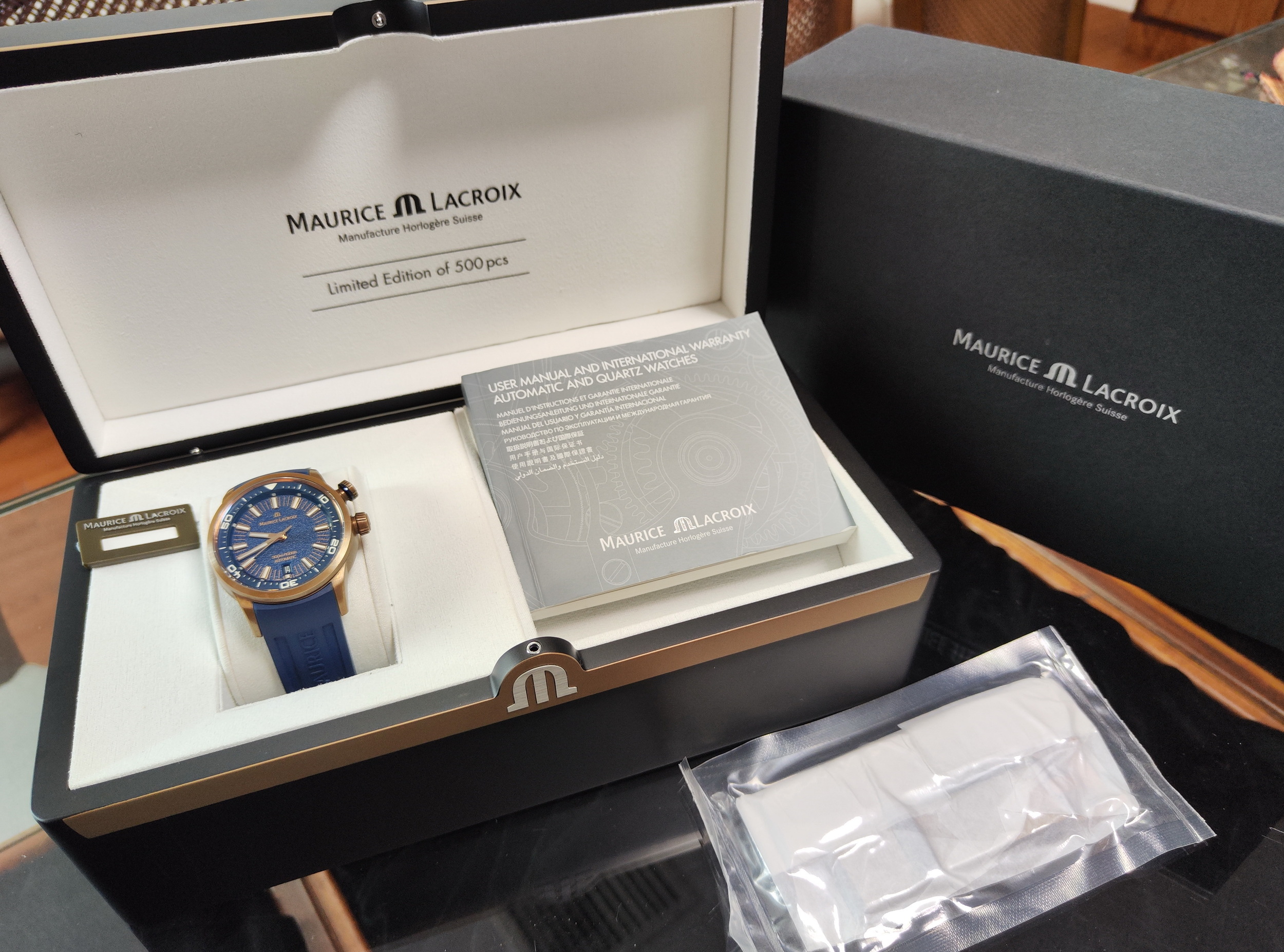 艾美 DIVER系列 青銅錶殼 藍色面盤 大錶徑42mm 自動上鍊 全球限量~原廠盒單 國內AD 10