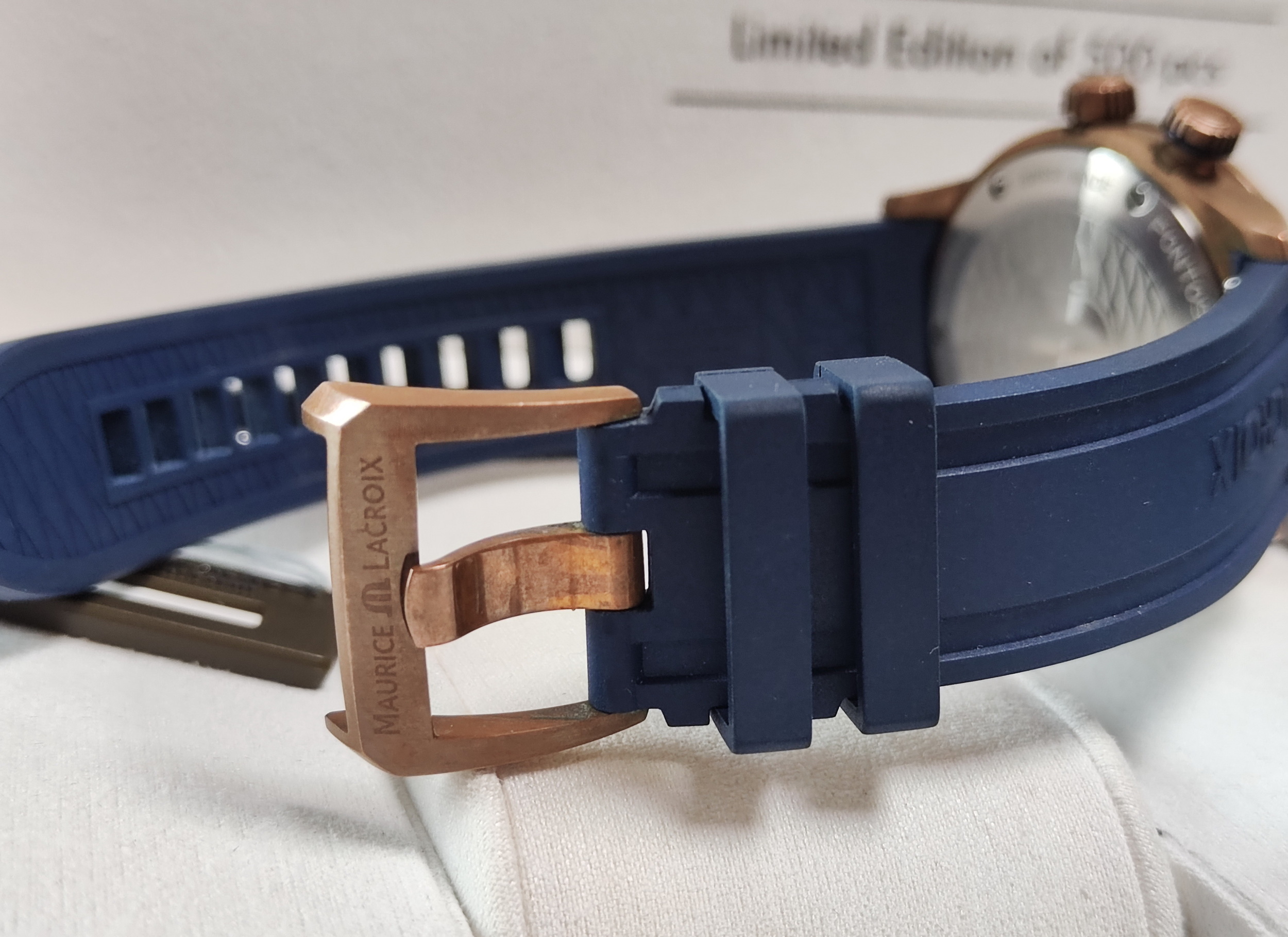 艾美 DIVER系列 青銅錶殼 藍色面盤 大錶徑42mm 自動上鍊 全球限量~原廠盒單 國內AD 9
