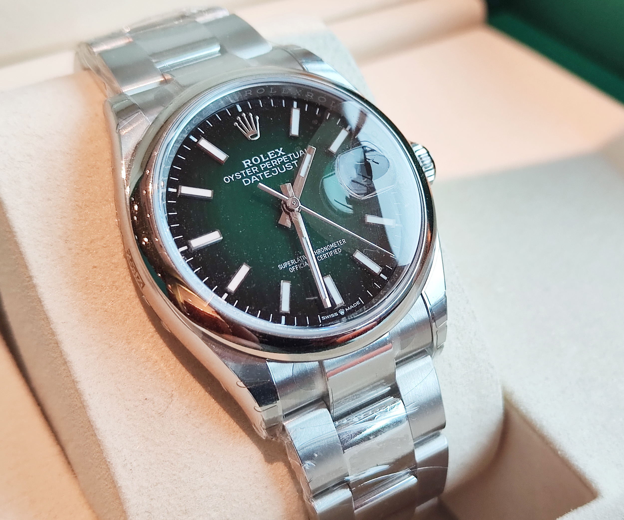 勞力士 全新 126200 煙燻綠 漸層綠色面盤 錶徑36mm 自動上鍊 最新款~原廠盒單 2026 3