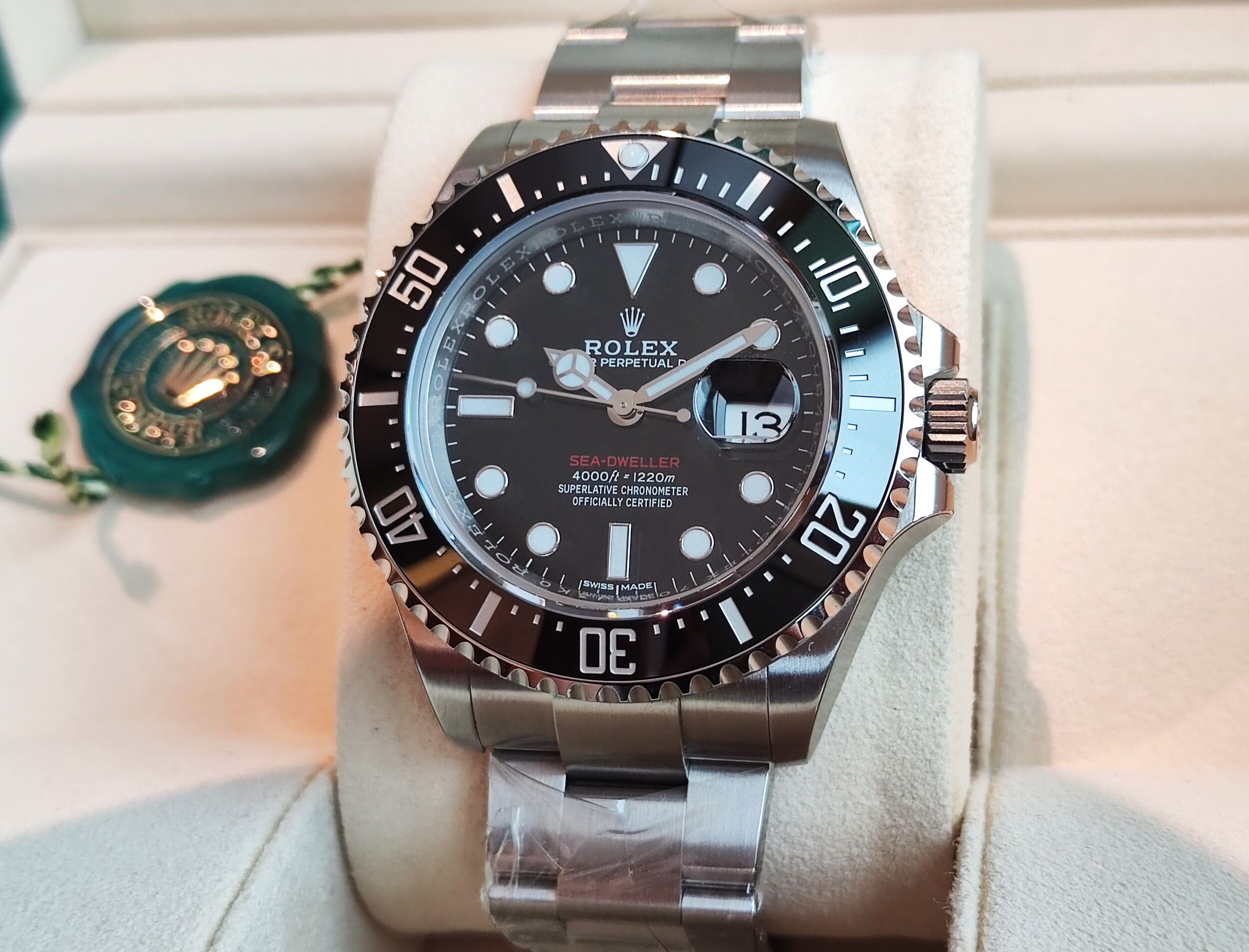 勞力士 全新 126600 紅字海使 MK1無皇冠 大錶徑43mm 自動上鍊 陶瓷圈 全膠膜~原廠盒單 未使用品 2