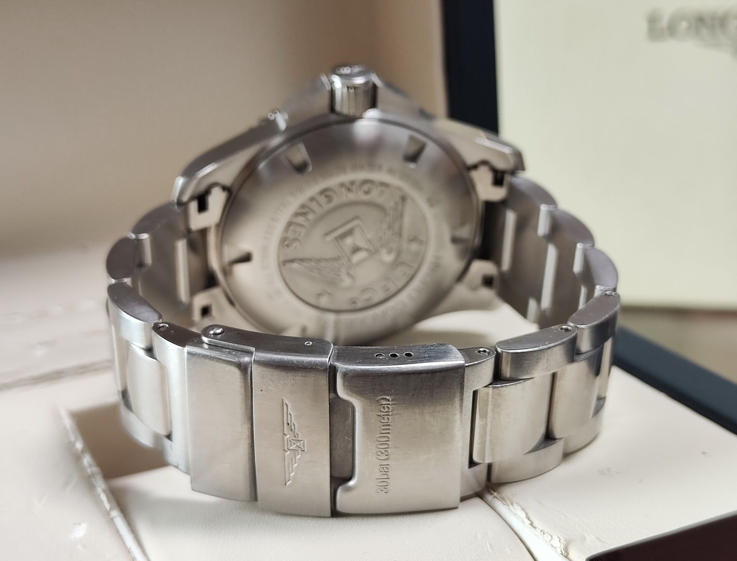浪琴 深海征服者 大錶徑43mm 灰色陶瓷圈 自動上鍊 灰面 浪鬼 黑水鬼~原廠盒單 2019 6